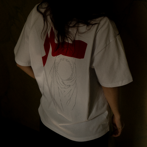 Jibal al-Hijab Oversized Unisex T-Shirt White